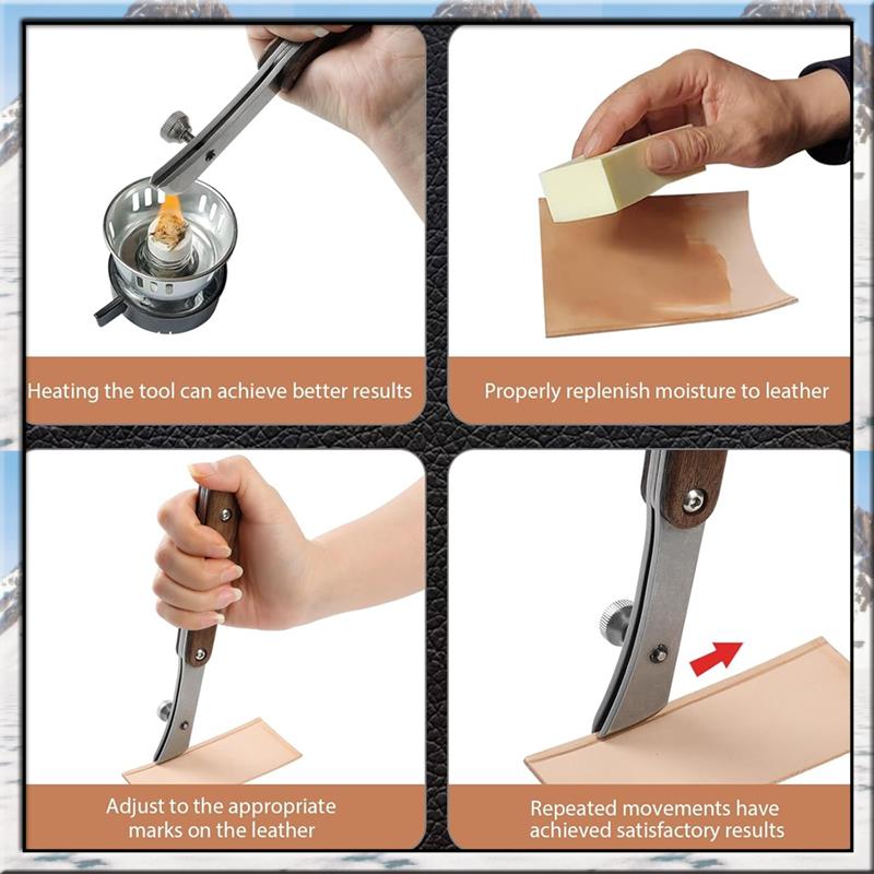 Leatherwork Edge Creaser - AS59 -Adjustable Edge Creaser For Leather