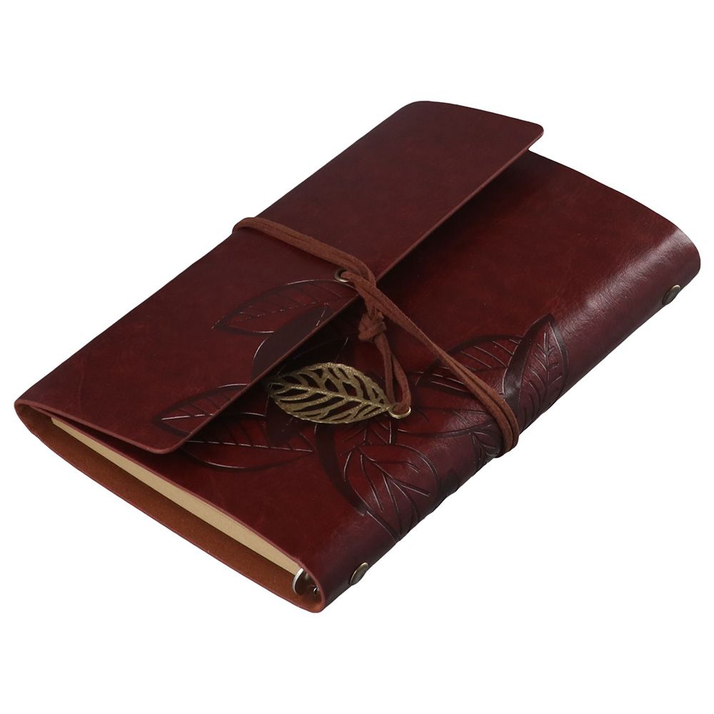 Leather Work Notebook - Vintage PU Leather Travelers Notebook Leaf