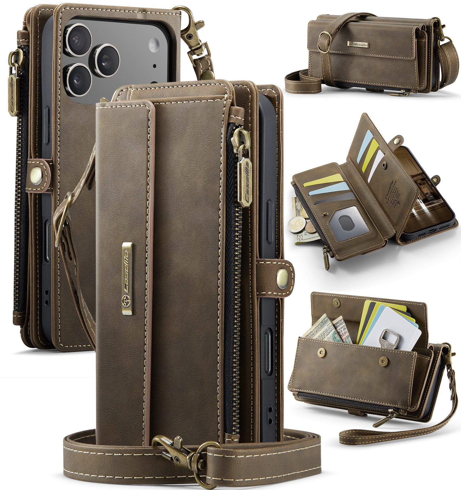 Leatherwork Bag - Business Magnetic Card Solt Wallet Leather