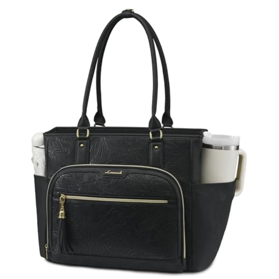 Leatherwork Bag - Laptop Tote Bag for Women With
