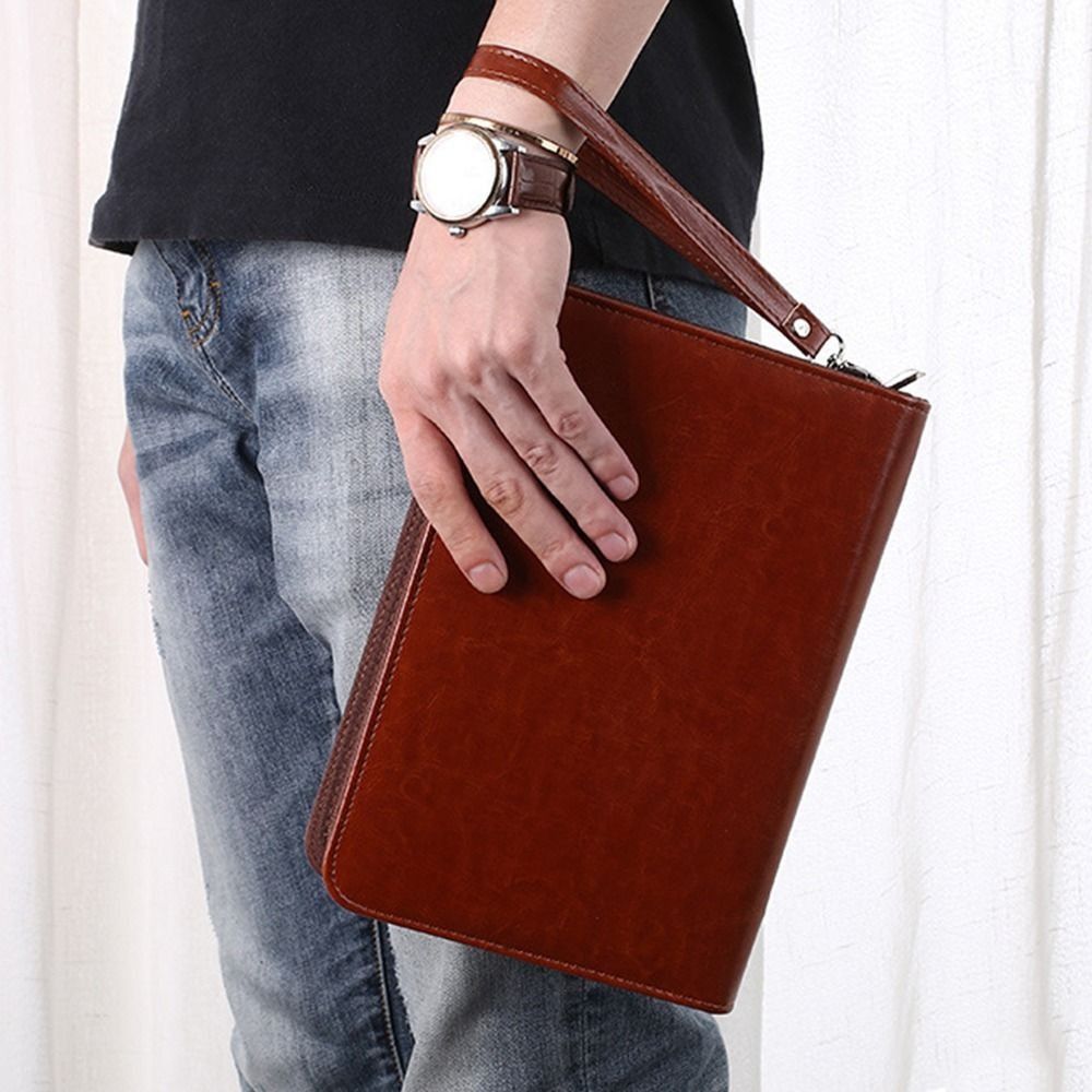 Portable File Folder PU Leathe - Leather Work Notebook review and price