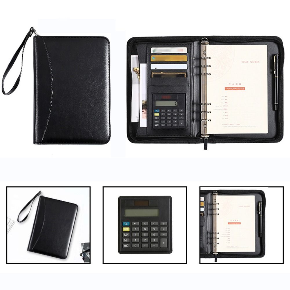 Portable File Folder PU Leathe - Leather Work Notebook review and price