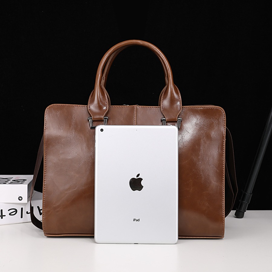 【New Arrival】Vintage Brown Lea - Leather Work Handbag review and price