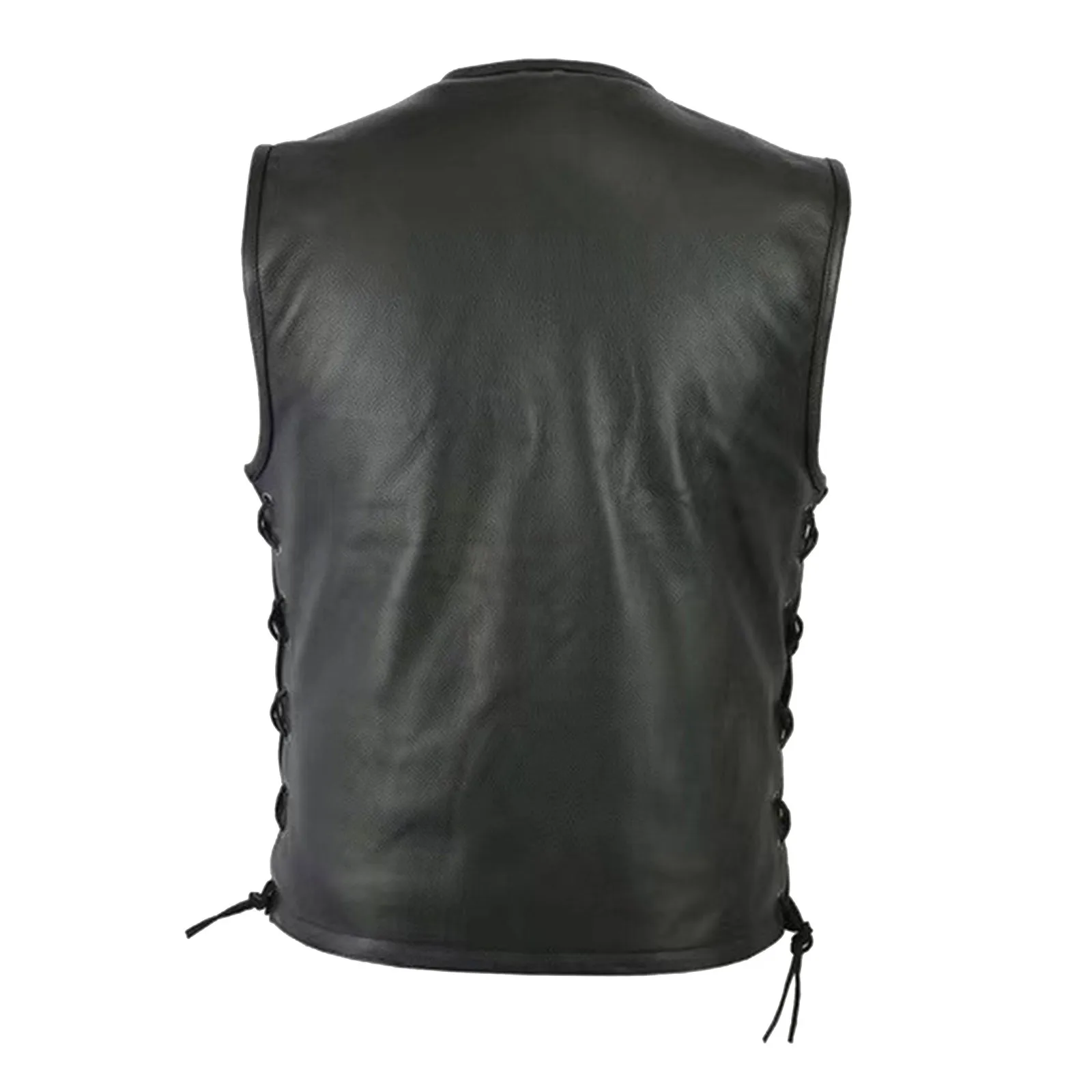 Men's Vest Motorcycle Fleet Pu - Leather Work Vest For Men review and price