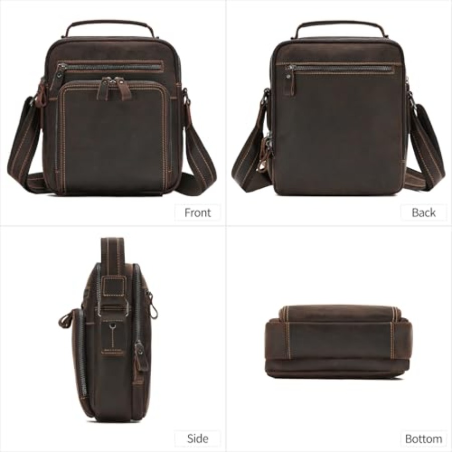 Genuine Leather Small Messenge - Leatherwork Bag review and price