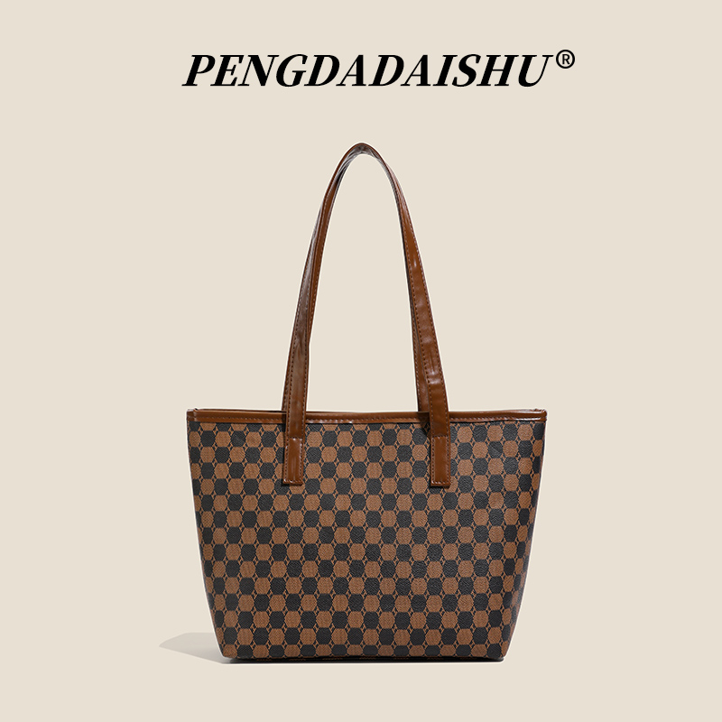 Mommy Bag Versatile Plaid Soft - Leather Work Handbag review and price