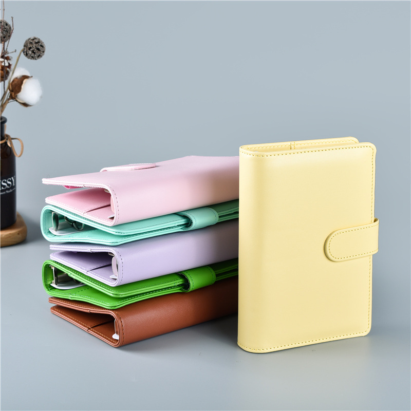 Macaron Color A5 A6 6 Ring Bin - Leather Work Notebook review and price