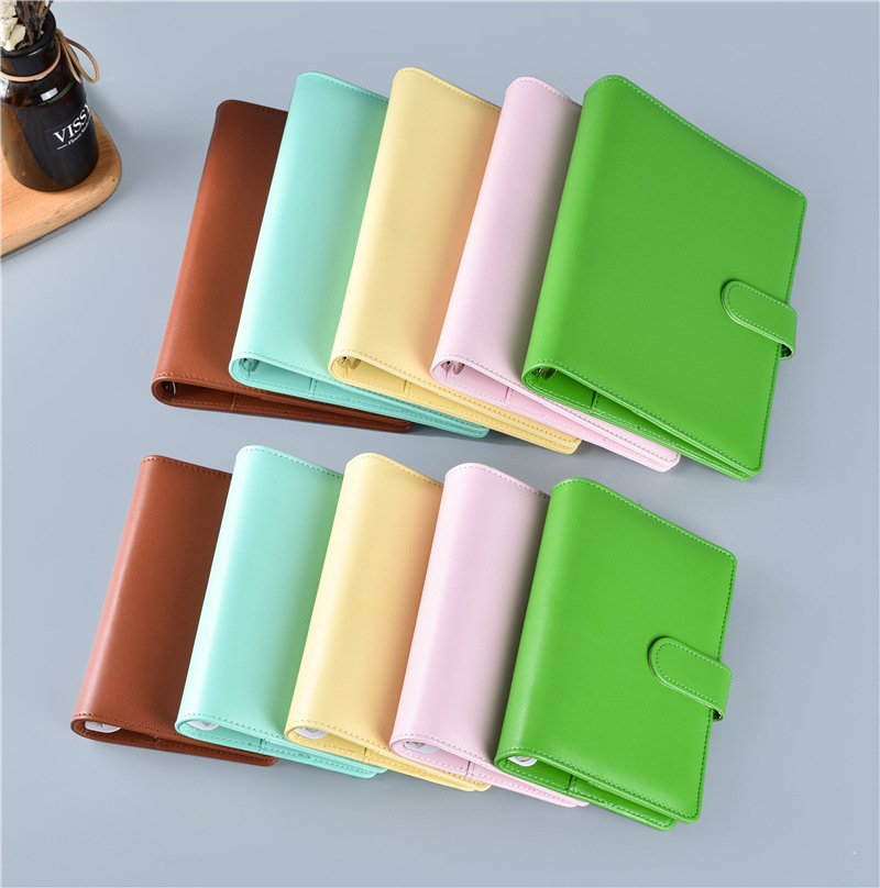 Macaron Color A5 A6 6 Ring Bin - Leather Work Notebook review and price