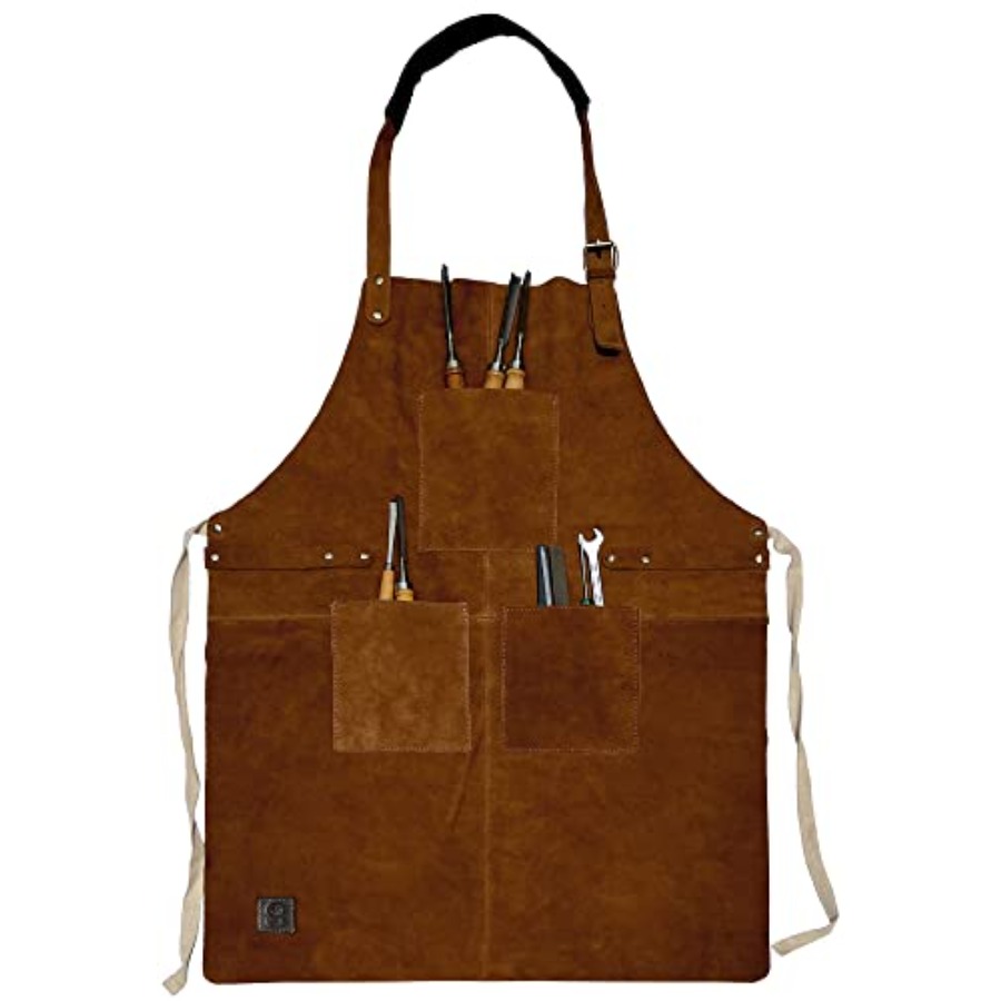Leather Grill Work Apron with  - Leatherwork Apron review and price