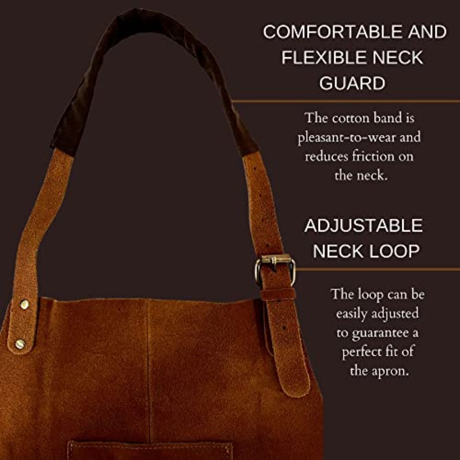 Leather Grill Work Apron with  - Leatherwork Apron review and price