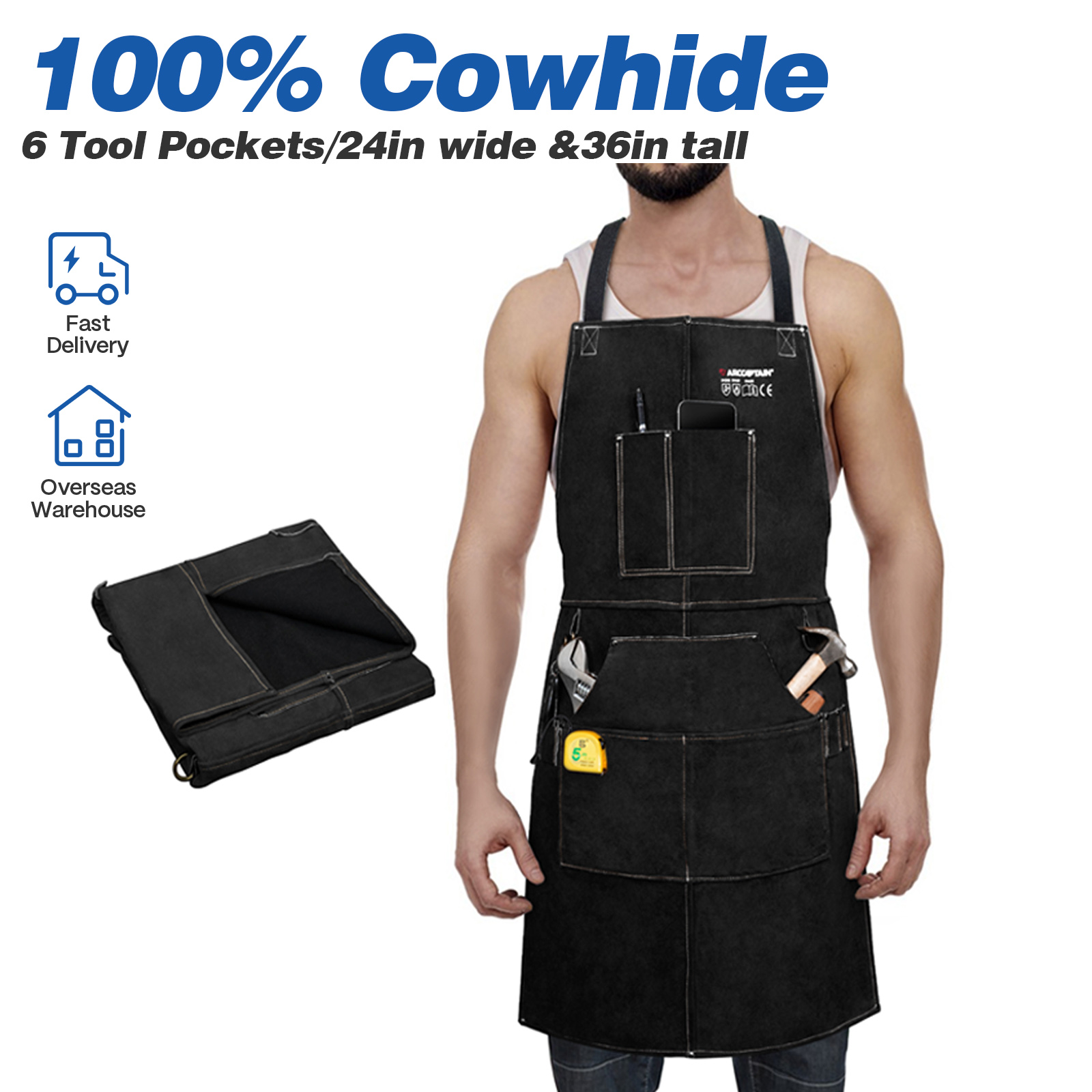 ARCCAPTAIN Leather Welding Wor - Leatherwork Apron review and price