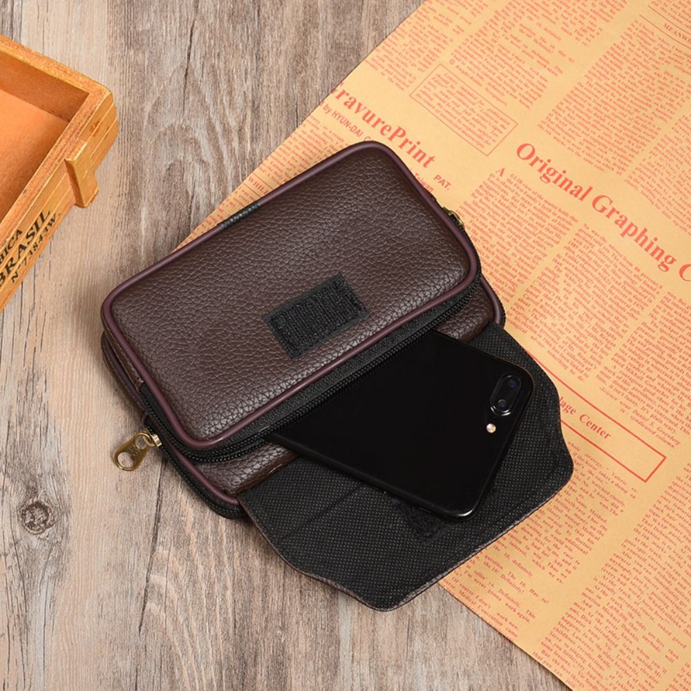 PU Leather Men Small Waist Bag - Leatherwork Bag review and price