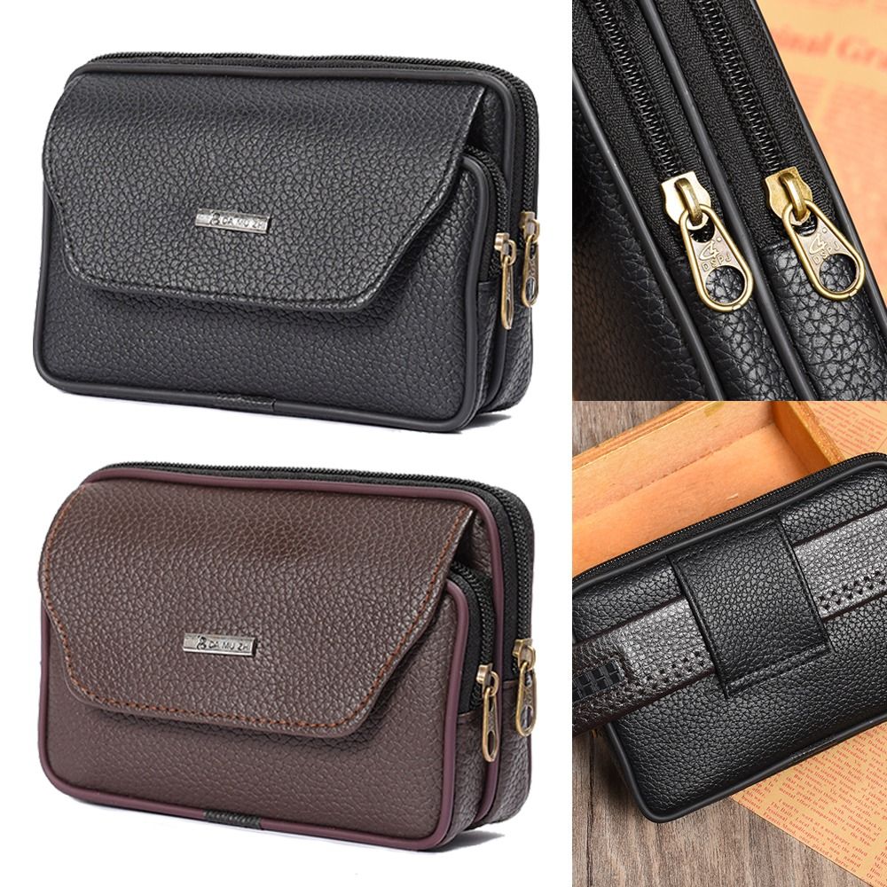 PU Leather Men Small Waist Bag - Leatherwork Bag review and price