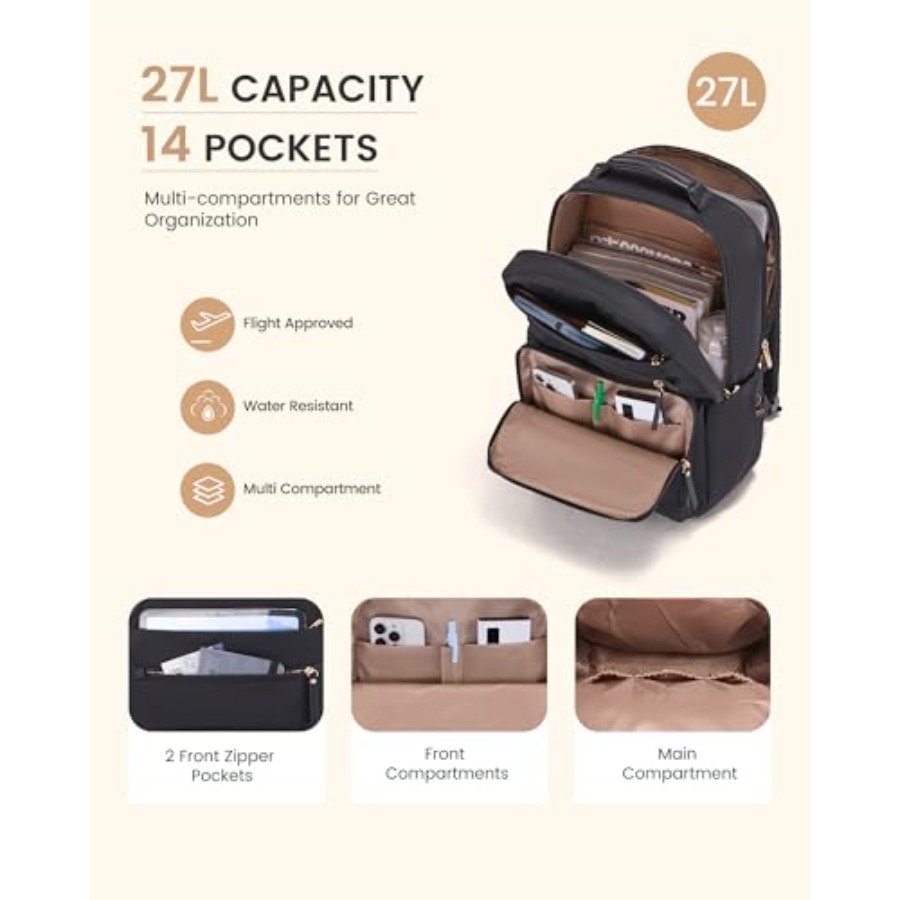 Laptop Backpack for Women with - Leatherwork Bag review and price