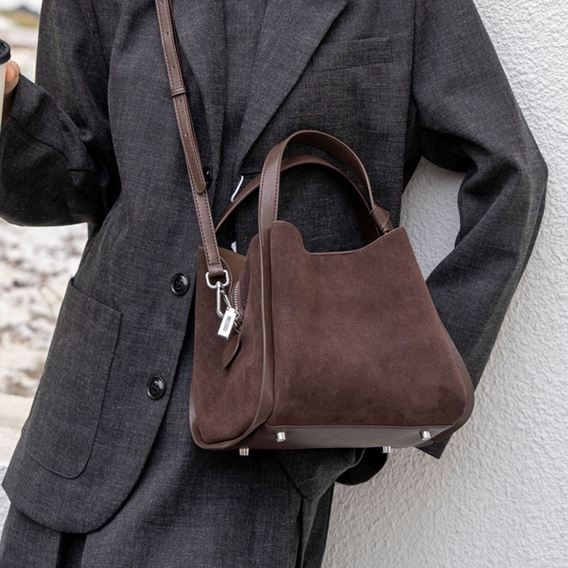 Burminsa Cowhide Suede Genuine - Leather Work Handbag review and price