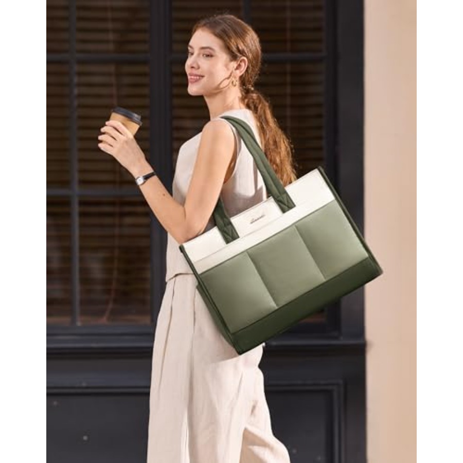 Tote Bag for Women Puffer Lapt - Leather Work Handbags review and price
