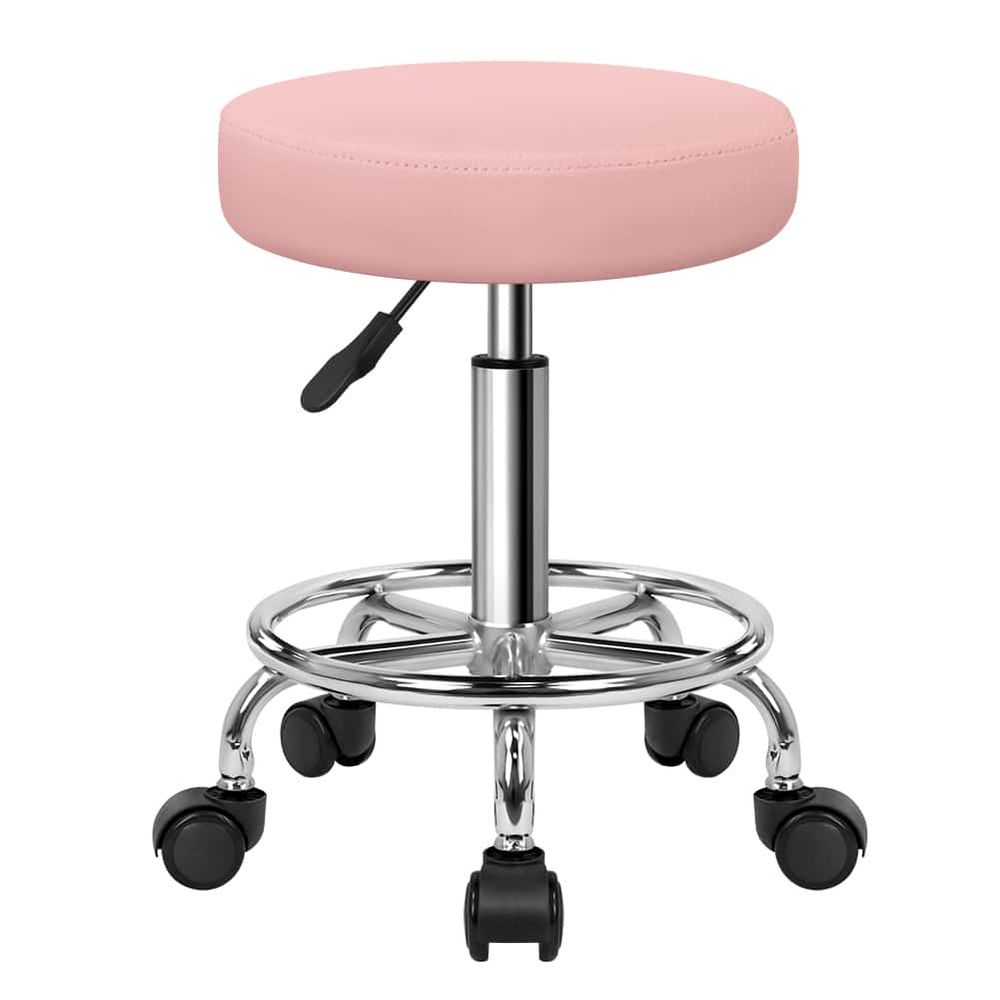 PU Leather Round Rolling Stool - Leatherwork Tattoo review and price