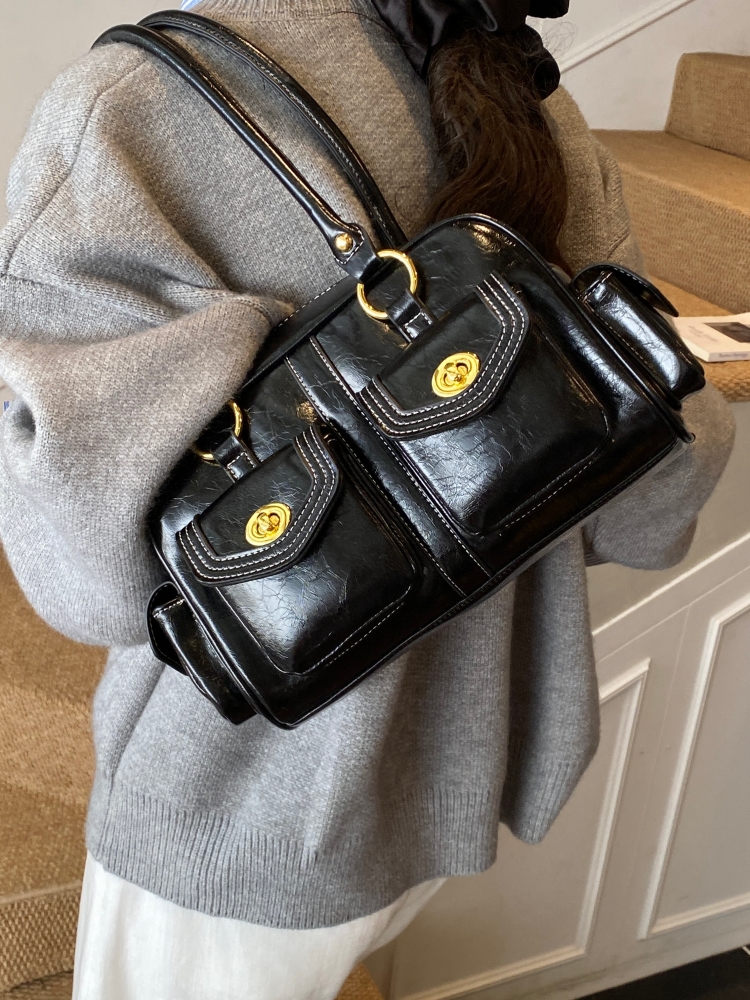 Retro Multi-ket Underarm Bag W - Leather Work Handbag review and price