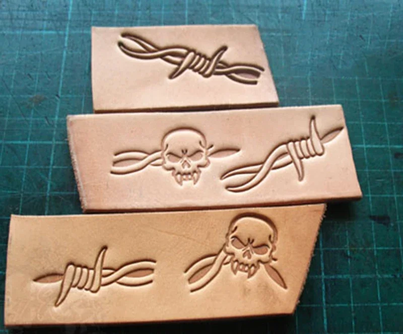 5pcs Thorns and skull pattern  - Leatherwork Free Patterns review and price