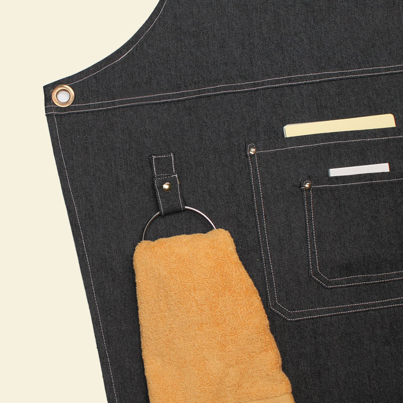 Floral PU Leather Straps Denim - Leatherwork Apron review and price