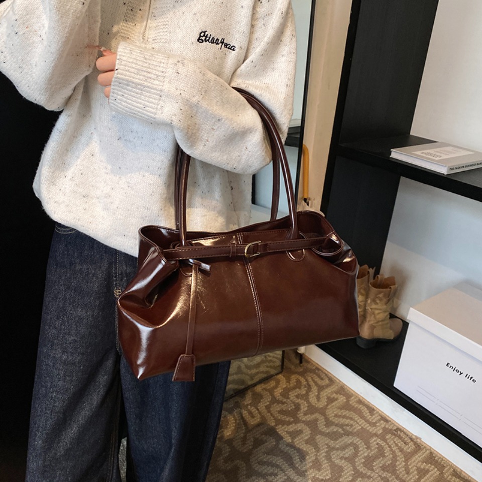 Winter Oil PU Leather Hobo Han - Leather Work Handbags review and price