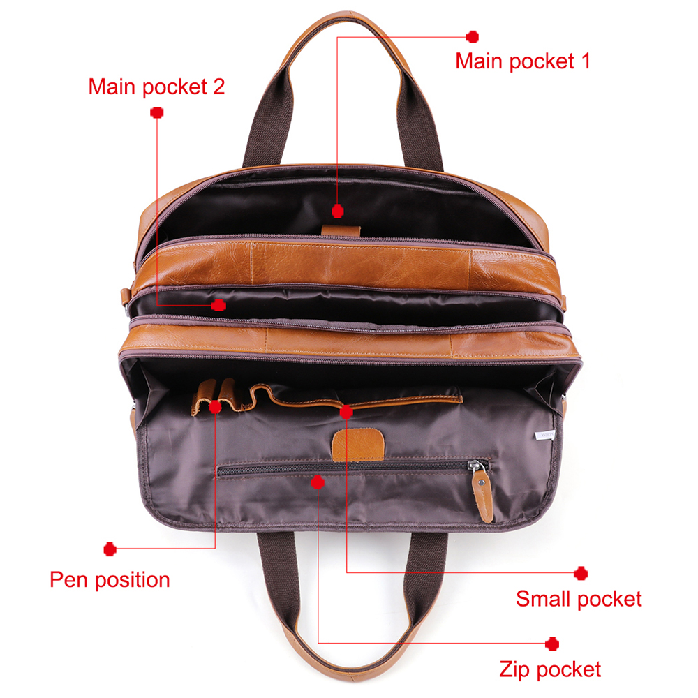 Lachiour 17 inch Laptop Bag Me - Leather Work Handbag review and price