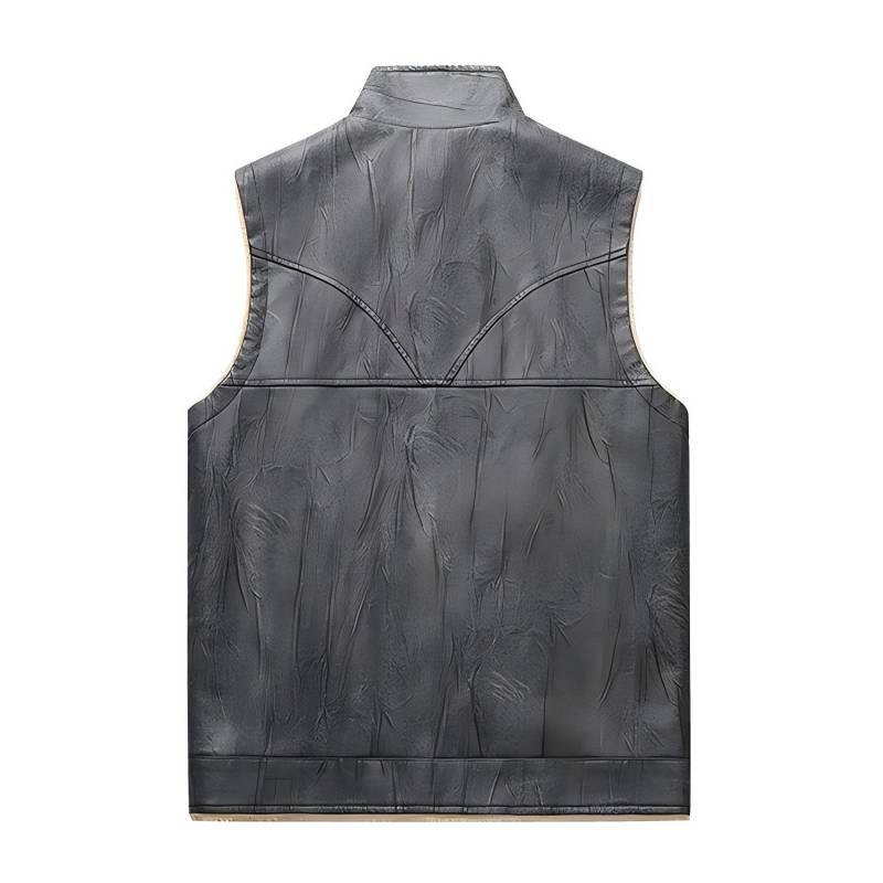 Winter Man Fleece Casual Sleev - Leather Work Vest For Men review and price
