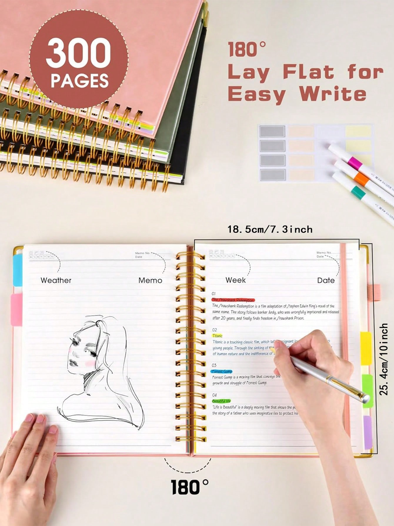 1PC Hardcover Spiral Notebook  - Leather Work Notebook review and price