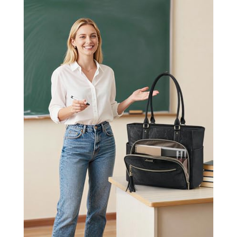 Laptop Tote Bag for Women With - Leatherwork Bag review and price