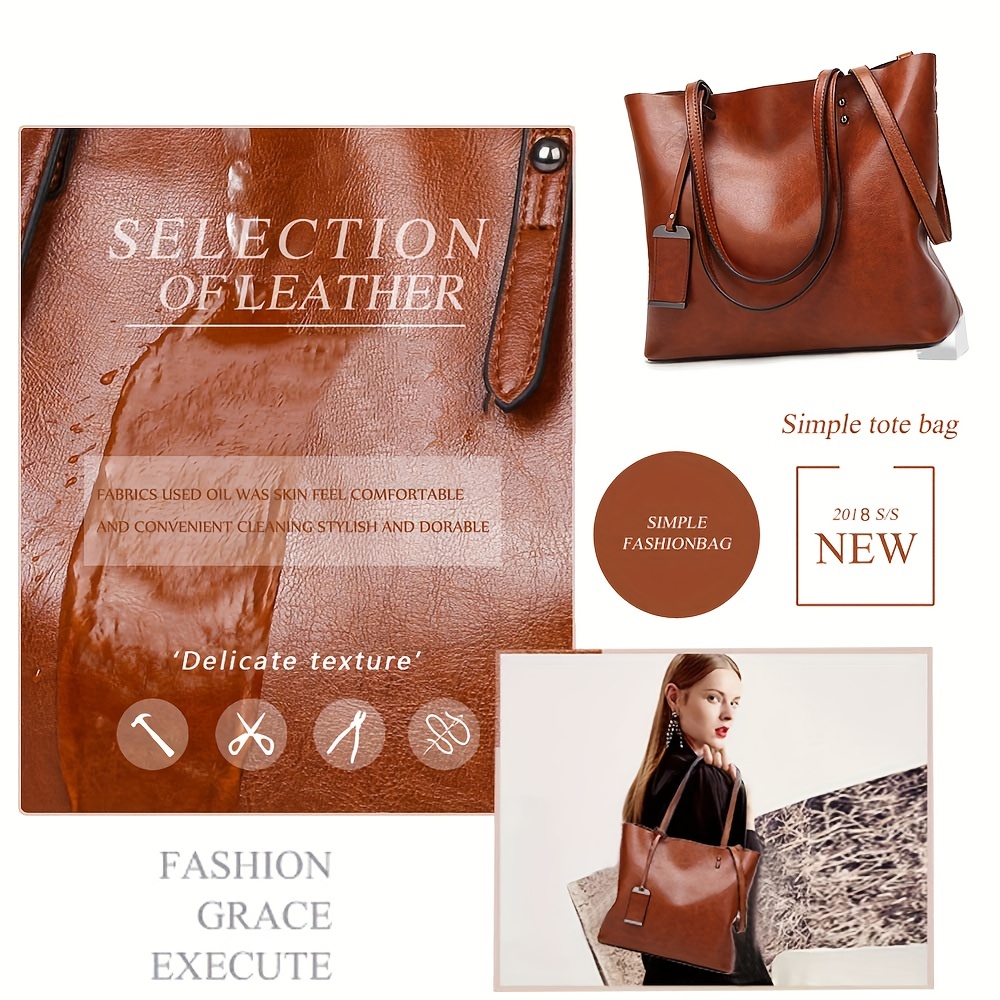 Fashionable Classic Retro Leat - Leather Work Handbag review and price